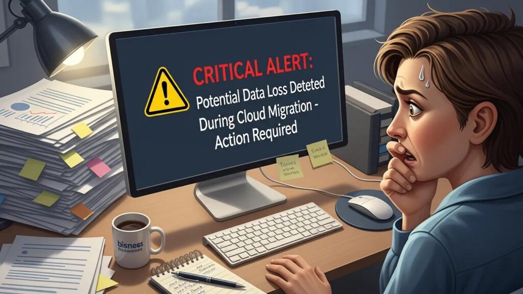 Business owner concerned about data loss during cloud migration